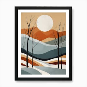 Winter Landscape Canvas Print Art Print