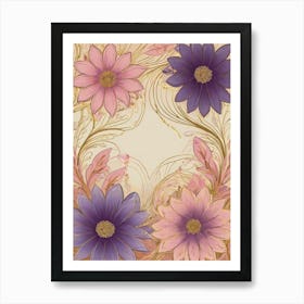 Purple And Pink Flowers Art Print