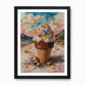 Ice Cream Cone 76 Art Print