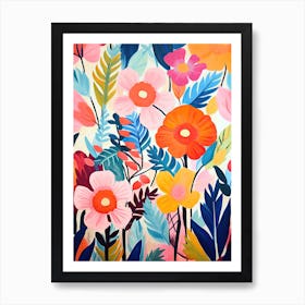 Flowers 53, Matisse style, Floral texture Art Print