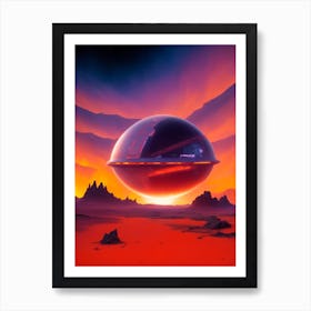 Alien Spaceship Art Print