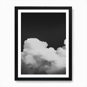 Cloud Wall Art Painting Black Night Sky Print Detail B Art Print