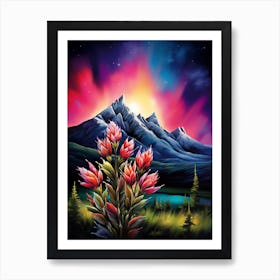 Indian Paintbrush Wildflower  (4) Art Print