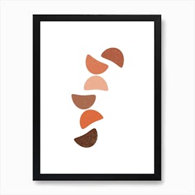 Brown Half Circle Array Art Print