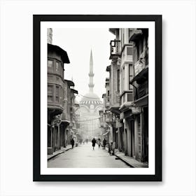 Istanbul, Turkey, Black And White Old Photo 4 Art Print