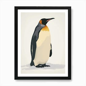 Emperor Penguin Oamaru Blue Penguin Colony Minimalist Illustration 3 Art Print