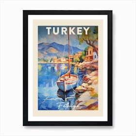 Fethiye Turkey 1 Fauvist Painting  Travel Poster Art Print