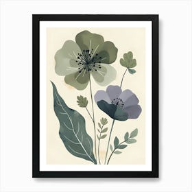 Flowers And Leaves Poster