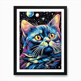 Intergalactic Littermates, Psychedelic Cats series Art Print