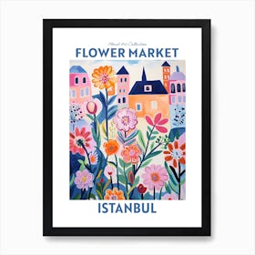 Istanbul Turkey Flower Market Floral Art Print Travel Print Plant Art Modern Style Art Print