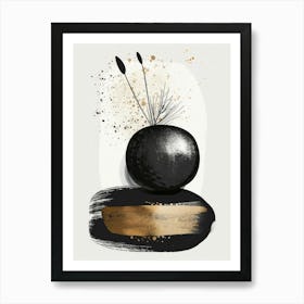 Black And Gold 36 Art Print