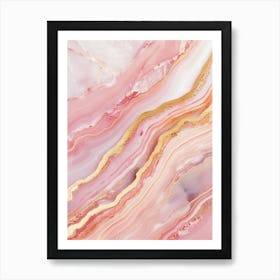 Pink Marble Wallpaper Art Print