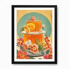 Orange Jelly Retro Collage 5 Art Print