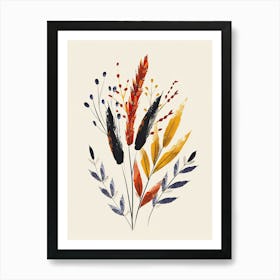 Nostalgia In Abstract Light Mid Century Style Art Print