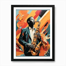 Default Abstract Poster Art For A Jazz Music Performance With 1 (1) Art Print