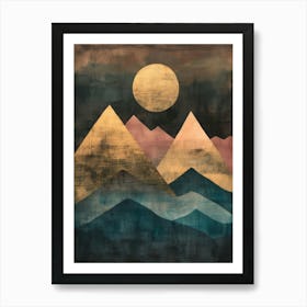 Mountains Canvas Print 1 Art Print