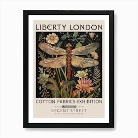 Liberty London Print William Morris Textiles Dragonfly Art Print