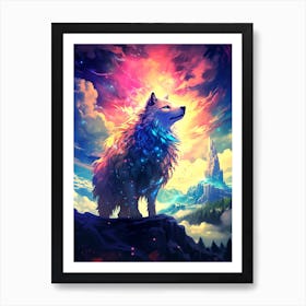 Wolf In The Sky 7 Art Print