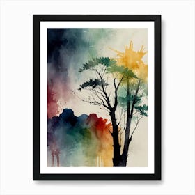 Watercolor - Tree Art Print