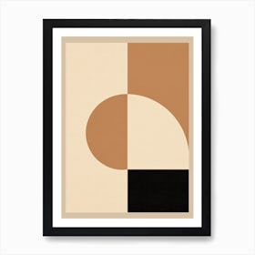 Beige Lullabies: Mid-Century Dreams Unveiled Art Print