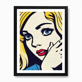 Alice In Wonderland In The Style Of Roy Lichtenstein Art Print