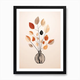 Autumn Leaves In A Vase 2 Art Print