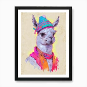 Llama Canvas Print 2 Art Print