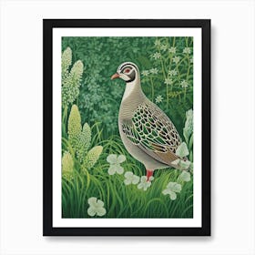 Ohara Koson Inspired Bird Painting Partridge 2 Art Print