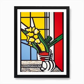 Gladoli Flower Still Life  4 Pop Art Style Art Print