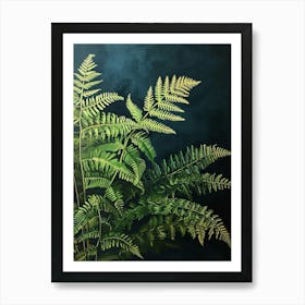 Hares Foot Fern Painting 2 Art Print