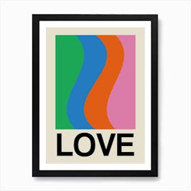 Retro Love Wave Gala 1 Art Print