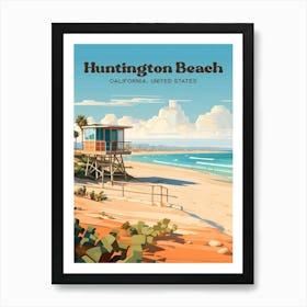 Huntington Beach California United States Summer Travel Art Art Print