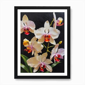 Dendrobium Orchids Oil Painting 1 Art Print