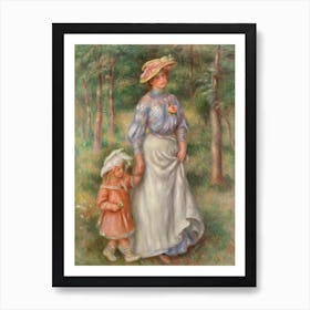 Promenade (1906), Pierre Auguste Renoir Art Print