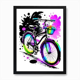 Colorful Bicycle Vector Illustration Art Print
