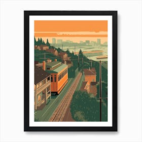 Seattle United States Travel Illustration 2 Art Print