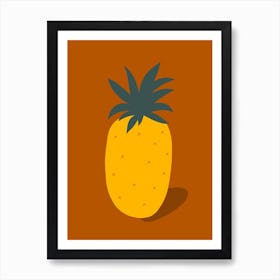 Fruity Pineapple Terracotta Art Print