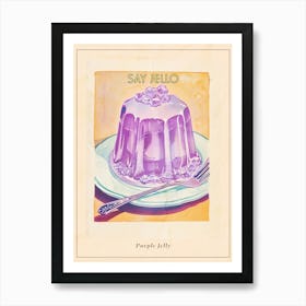 Purple Jelly Vintage Cookbook Illustration 3 Poster Art Print
