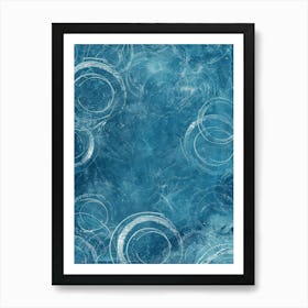 Blue And White Circles Art Print