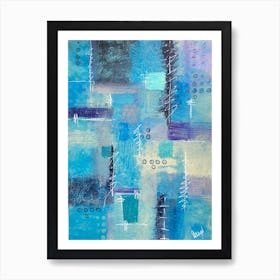 Abstract in Blue Painting Art Print
