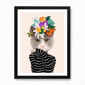 Frida Cat Art Print