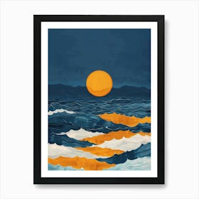 Sunset Over The Ocean 30 Art Print