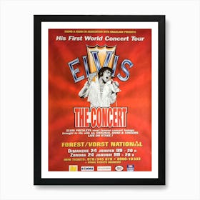 Elvis Presley World Tour Poster Art Print