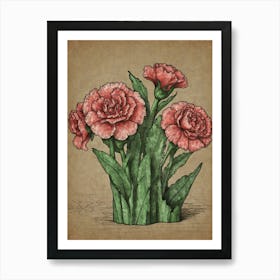 Carnations 1 Art Print