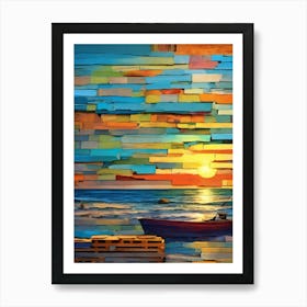 Sunset On The Beach-Sunshine Delights Art Print