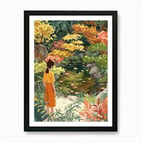 In The Garden Portland Japanese Garden Usa 3 Art Print