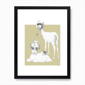 Space Deer Weird And Wonderful Art Print