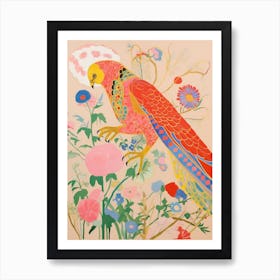Maximalist Bird Painting Parrot 1 Art Print