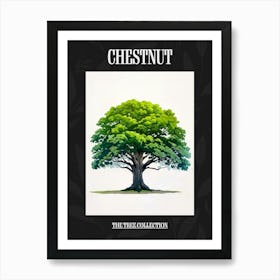 Chestnut Tree Pixel Illustration 2 Poster Art Print