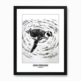 Penguin Swimming Poster 8 Art Print